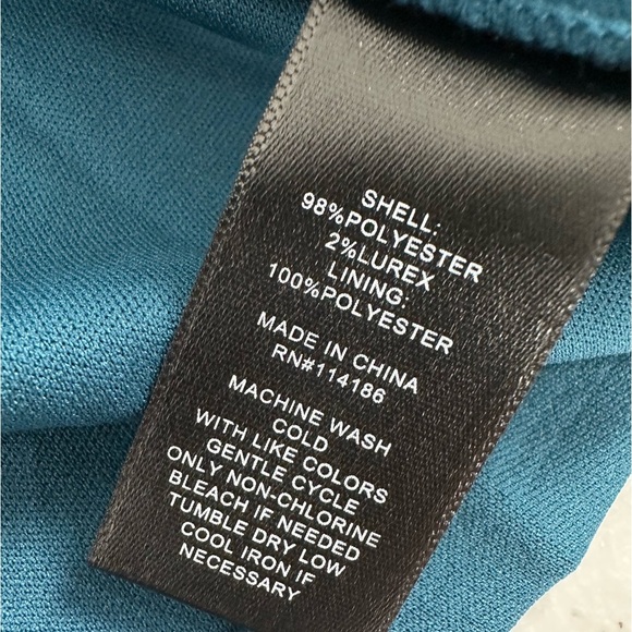 NWT Frye Floral Sheer Lurex Long Sleeve Split V-Neck Blouse - Picture 8 of 10